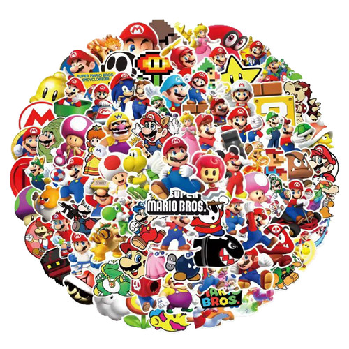 Adesivi super mario nes - adesivi,