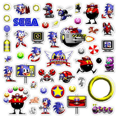 Confezione adesivi sonic - confezione,