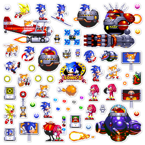 Confezione adesivi sonic the - adesivi,