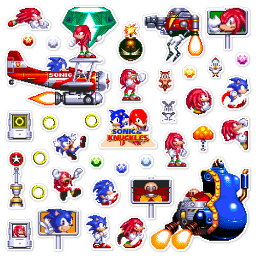 Confezione adesivi sonic - 37, &