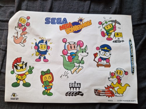 Mega bomberman foglio adesivo - mega,