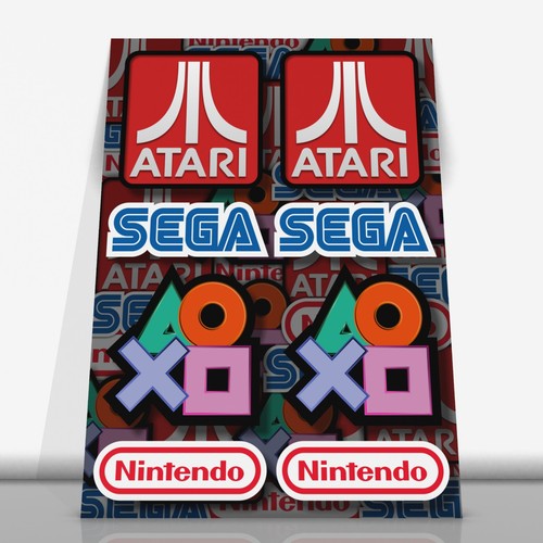 Foglio adesivo giocatore atari - foglio,