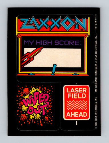 1983 sega trading card - 1983, sticker