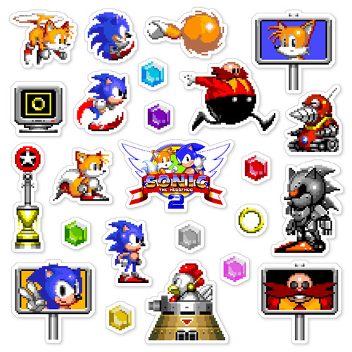 Confezione adesivi sonic - confezione,